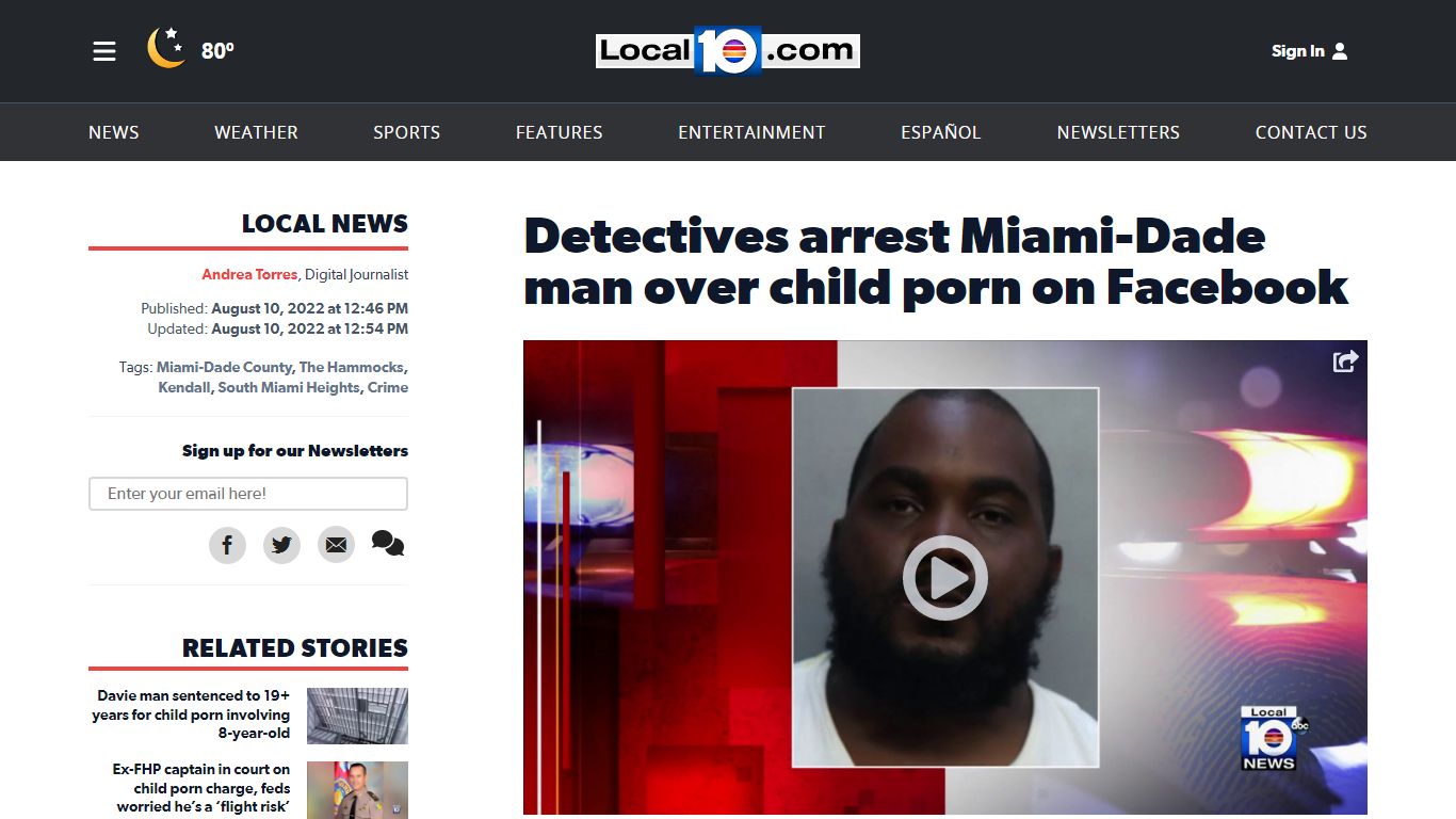 Detectives arrest Miami-Dade man over child porn on Facebook