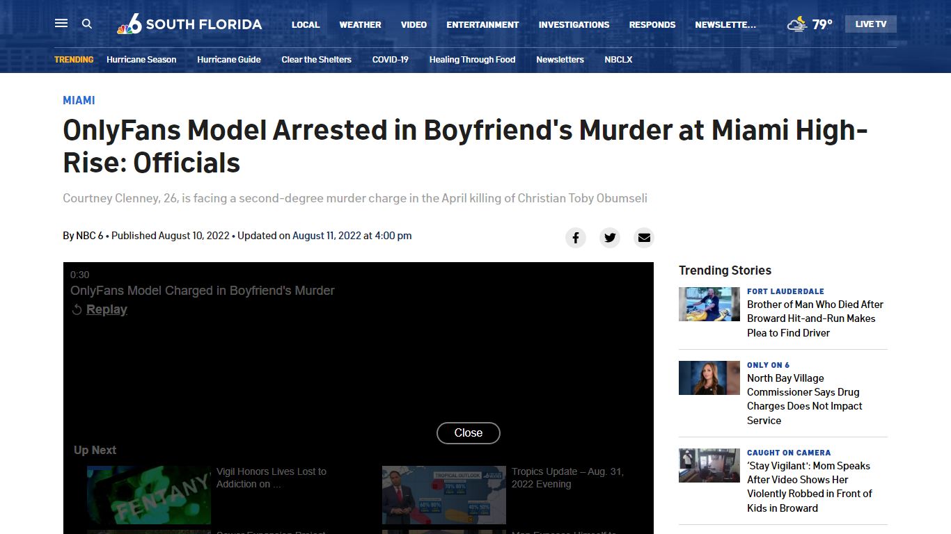 OnlyFans Model Arrested in Boyfriend's Murder at Miami High-Rise: Officials